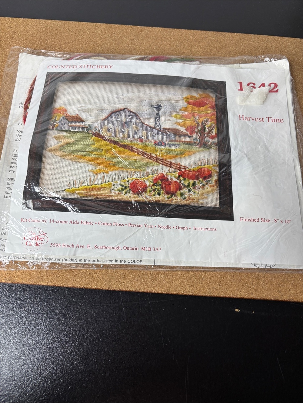 'Harvest Time' Cross Stitchery Wall Decor Kit - Fall Colors